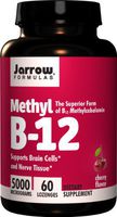 Jarrow Formulas, Methyl B-12, Cherry Flavor, 5000 mcg, 60 Lozenges. Pack of 3 bottles