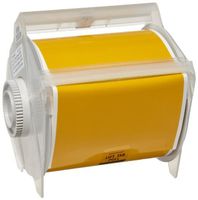 Brady 76619 GlobalMark 100' Length x 4" Width, B-569 Hi-Performance Polyester, Yellow Tape