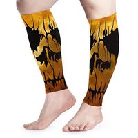 THONFIRE Calf Leg Compression Sleeve for Unisex Halloween Face Pregnancy Varicose Veins Arm Cooling Cover