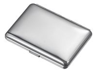 Visol Liam Chrome Plated Metal Cigarette Case - Holds 14 Regular Sized Cigarettes