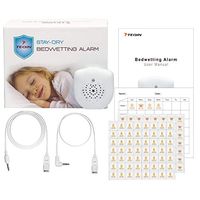TEQIN Bedwetting Alarm for Kids, Rechargeable, Volume Control, Music Optional and Strong Vibration