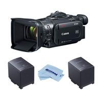Canon XF-400 4K UHD High Definition Professional Camcorder with HDMI 2.0 Output, 15x Optical Zoom, Bundle with 2 Pack BP-828 2670mAh Lithium-Ion Battery Pack, Microfiber Cloth