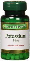 Nature's Bounty Potassium Gluconate 99mg, 100 Caplets (Pack of 3)