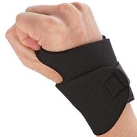 AmbiBand Wrist Support, One Size Adjustable Compression Brace with Thumb Hole for Tendonitis, Arthritis, Sprains, & Wrist Pain, Lightweight & Latex Free, Fits Right or Left Hand