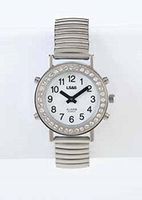 LS&S Talking Ladies Watch with Rhinestones