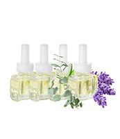 (4 Pack) Scent Fill Relax Blend (with Lemon, Lavender & Eucalyptus) Plug in Refills - fits Air Wick® Scented Oil Warmers
