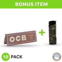 OCB Rolling Papers - Virgin 1 1/4 (10) with LED Lighter