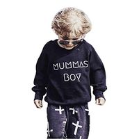 Franterd Little Boys Girls Sister Brother Letter Print Autumn Warm Sweatshirt Pullover Tops for Kids 1 2 3 4 5T
