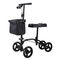 Sandinrayli Knee Scooter Walker Steerable Scooter Crutches Alternative for Disabled Knee Injured Foot