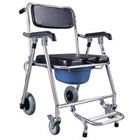 LXIANGP Wheelchair Toilets Bathing Chairs Mobile Toilet Chairs Folding Toilets Stools Multi-Function Anti-Slip Brakes Steady Elderly Pregnant Women Disabled Bathing Toilets Outdoor Use