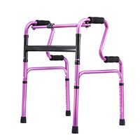 DAGCOT Light Overhead Frame/Walker/Disabled Walking Frame Blue/Red/Brass Wheelless Elderly Stainless Steel Walker,Purple,A#