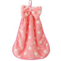 Zippem Home Kitchen Practical Water Absorption Soft Bow Decor Towel Dust Cloths