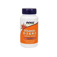 NOW Foods Vitamin D-3 & K-2 - 120 Veg Capsules