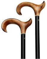 Ladies Pretty Derby Cane Black And Maple Handle  -Affordable Gift! Item #DHAR-9773600