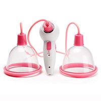 LRRLPR Electric Breast Massager, Enhancement Enlargement Chest Massage Heating Therapy Vacuum Pump Cup Breast Massager Tool Double cup12cm,13.5cm,Doublecup,12cm