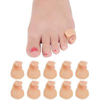 5 Pairs-Pinky Toe Cushion Splint, Gel Toe Separators, Little Toe Straightener with Loop, Pinky Toe Separators for Men Women, Prevent Blisters, Corn, Pain Relief (5 Pairs-Skin)