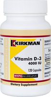 Vitamin D-3 4000 IU Capsules - Hypo by Kirkman Labs