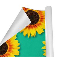 Gift Wrapping Paper Roll Sunflower Blossomfor Birthday,Holiday,Wedding,Baby Shower Gift Wrap - 3Rolls - 58inch x 23inch Per Roll