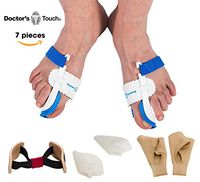 Doctor's Touch 7pc Bunion Protector Sleeve Kit, Strengthen and Treat Hallux Valgus, Bunion Corrector and Bunion Splint Relief Kit