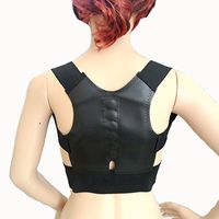 Aofit 12 Magnets Back Support Belt Corrector Shoulder Posture Brace Belt for Men or Women or Children– Unisex (S 28.74"-29.13", Black)
