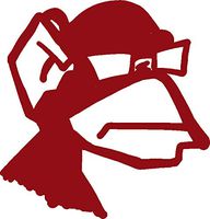 hBARSCI Geeky Monkey Vinyl Decal - 5 Inches - for Cars, Trucks, Windows, Laptops, Tablets, Outdoor-Grade 2.5mil Thick Vinyl - Dark Red