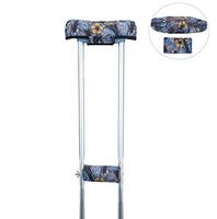 Crutch Pads Underarm Pad for Crutch with Crutch Hand Grip Covers Fits Most Standard Sized Crutches, Comfortable Crutch Accessories Underarm Pad and Hand Grips Cover to Relieve Pressure (Parrot)