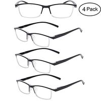 JENRICH 4 Pairs Reading Glasses - Quality Readers for Men and Women, Blue Light Blocking Glasses , HD Reading Glasses, Fashion Readers Spring Hinge, Reading Glasses Women,Computer Glasses