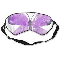 Sleeping Eye Mask Art Print Mulberry Silk Eye Mask Cover Violet Butterfly