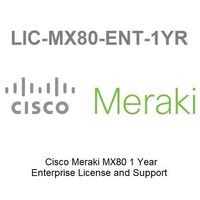 EOS Meraki MX80 Enterprise License and Support, 1 Year, Electronic Delivery