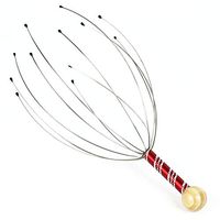 Bigfanshu 1Pcs Head Massager Neck Massage Octopus Scalp Stress Relax Spa Healing Alloy