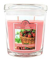 Colonial Candle 9 oz Fresh Strawberry Rhubarb Oval Jar