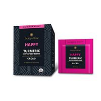 GoldynGlow Happy - Organic Turmeric Superfood Blend w/Cacao (20 Count) Helps Bliss, Boost Mood, and Support Joint Health. Golden Milk Elixir, Healthy Hot Chocolate. Non-GMO, Vegan, Gluten-Free