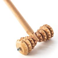 Tuuli Accessories Anti Cellulite Massage Roller T-Roller Tool Massager Maderotherapy Wooden 14.6x5.1 inches