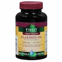 Finest Nutrition Flaxseed Oil 1000 mg Dietary Supplement Softgels 100 Each
