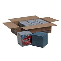 Georgia-Pacific Brawny Industrial 292-23 13" Length x 13" Width, Blue Medium Duty All Purpose Airlaid Poly Pack 1/4 Fold Wiper (Case of 8, 50 per Pack)