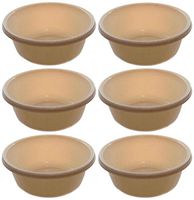 Ybm Home Round Plastic Wash Basin 1147 (6, Beige with Dots)