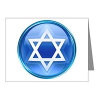 Note Cards (10 Pack) Blue Star of David Jewish
