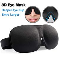 Sleep Mask,Upgraded Eye Mask,100% Light Blackout Contoured 3D,Comfortable Eye Mask No Pressure for Men Women,Travel,Switch Work,Night,Nap(Black)