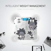 LYAOE Bluetooth Body Fat Scale Hedgehog Baby Dance Play Gitar Smart Wireless Scale with LCD Display Measuring Body Weight Bmi and Health Digital Scale