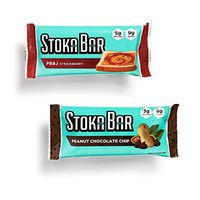 Stoka Bar | Peanut Variety Pack | All Natural Energy Bar | High Protein Low Carb | Keto and Vegan Friendly | 8 Count