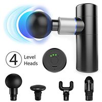 Arumei Portable Massage Gun, Handheld Electric Body Muscle Massager with 4 Different Heads for Different Muscle Groups(Black)