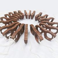 Francis Foch 20 Pack Mini Eyeglass Shape Wooden Keychains Gift Tags Unfinished Cutouts for Decoration