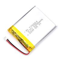 AKZYTUE 3.7V 3300mAh 775564 Lipo Battery Rechargeable Lithium Polymer ion Battery Pack with JST Connector