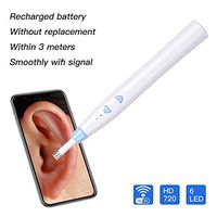 Endoscope Family Care Visual Ear Canal HD 5.5mm, Ear Cleaning Safe with Six LEDs Can Be Adjusted,This Product is an Indispensable Household Tool,Blue
