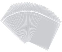 100PCS Clear Flat cellophane Bags Self-Adhesive Plastic PP Bag for Storage Garment Tea Cake Bread Nuts Dry Fruit Food and Other Small Products(6"x9")