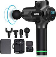 Massage Gun, Cordless Percussion Massager, 6Speeds Percussion Massage Device Featuring Quiet Glide Technology[Upgrade] KAIYU K3 Pro. (Black)