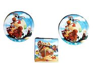 Pirate Treasure Birthday Party Bundle 9" Plates (16) Napkins (16)