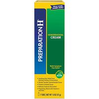 Preparation H (1.8 Ounce, 1 Tube per Box) Hemorrhoid Symptom Treatment Cream, Maximum Strength Pain Relief with Aloe, Tube, (Pack of 2)