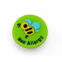 StickyJ USA Bee Allergy Rubber Medical Bracelet Button for Children