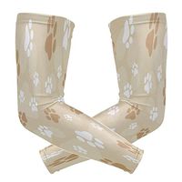 ZZKKO Dog Paw Print Cooling Arm Sleeves Cover Uv Sun Protection for Men Women Running Golf Cycling Arm Warmer Sleeves 1 Pair